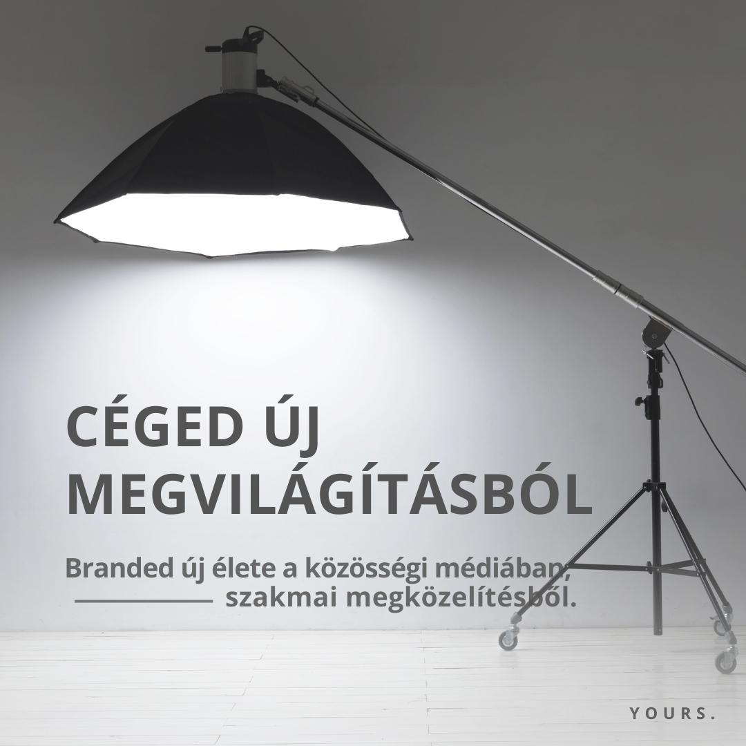 Lampa vilagit a studioba